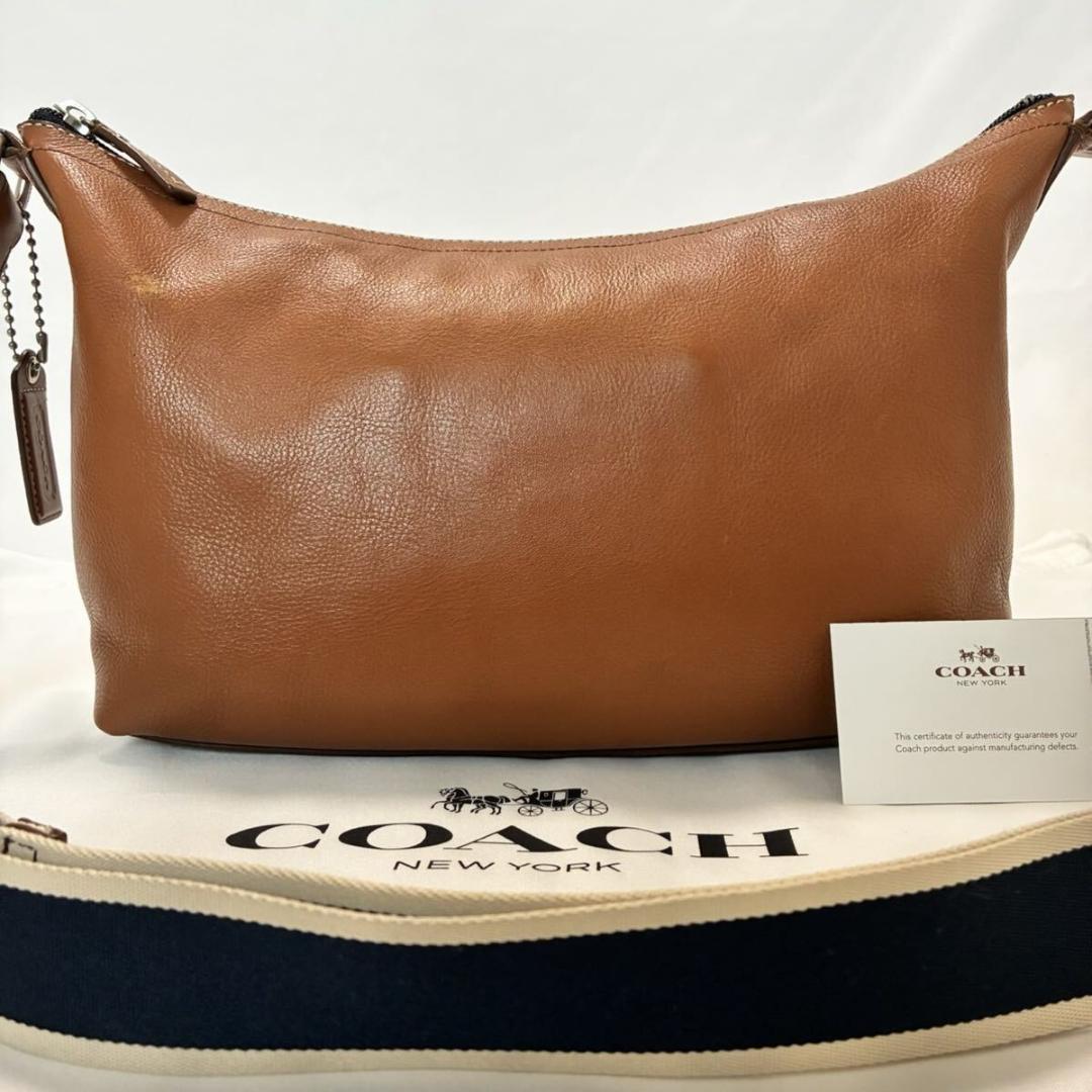 【美品/カード付】コーチ ヘリテージ ショルダーバッグ レザー 斜め掛け 肩掛け