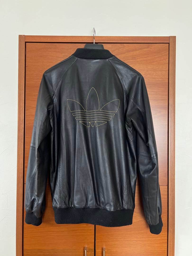 adidas レザー ジャケット Lサイズ