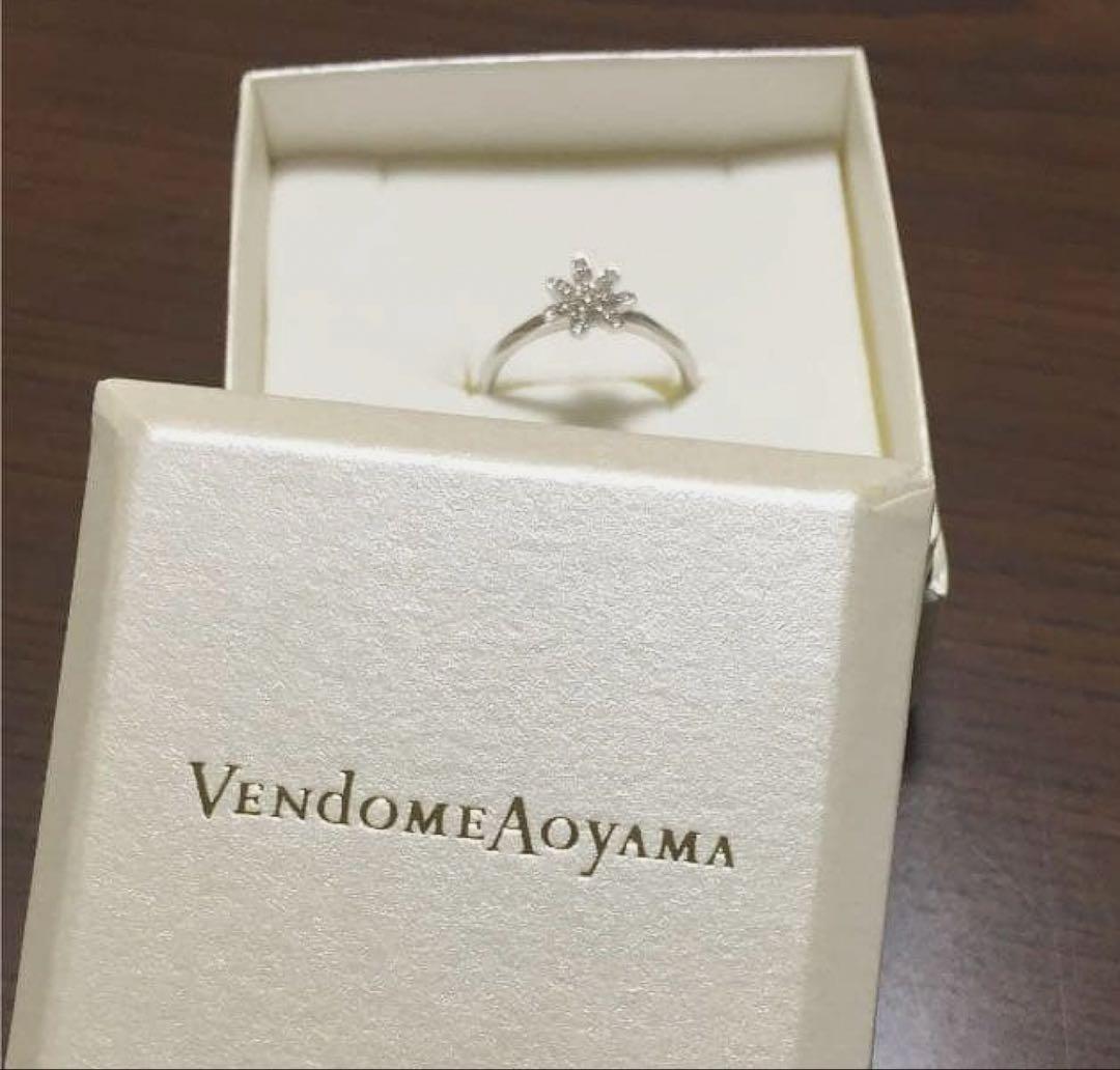 ヴァンドーム青山　ダイヤモンド　リング　フラワー　K18