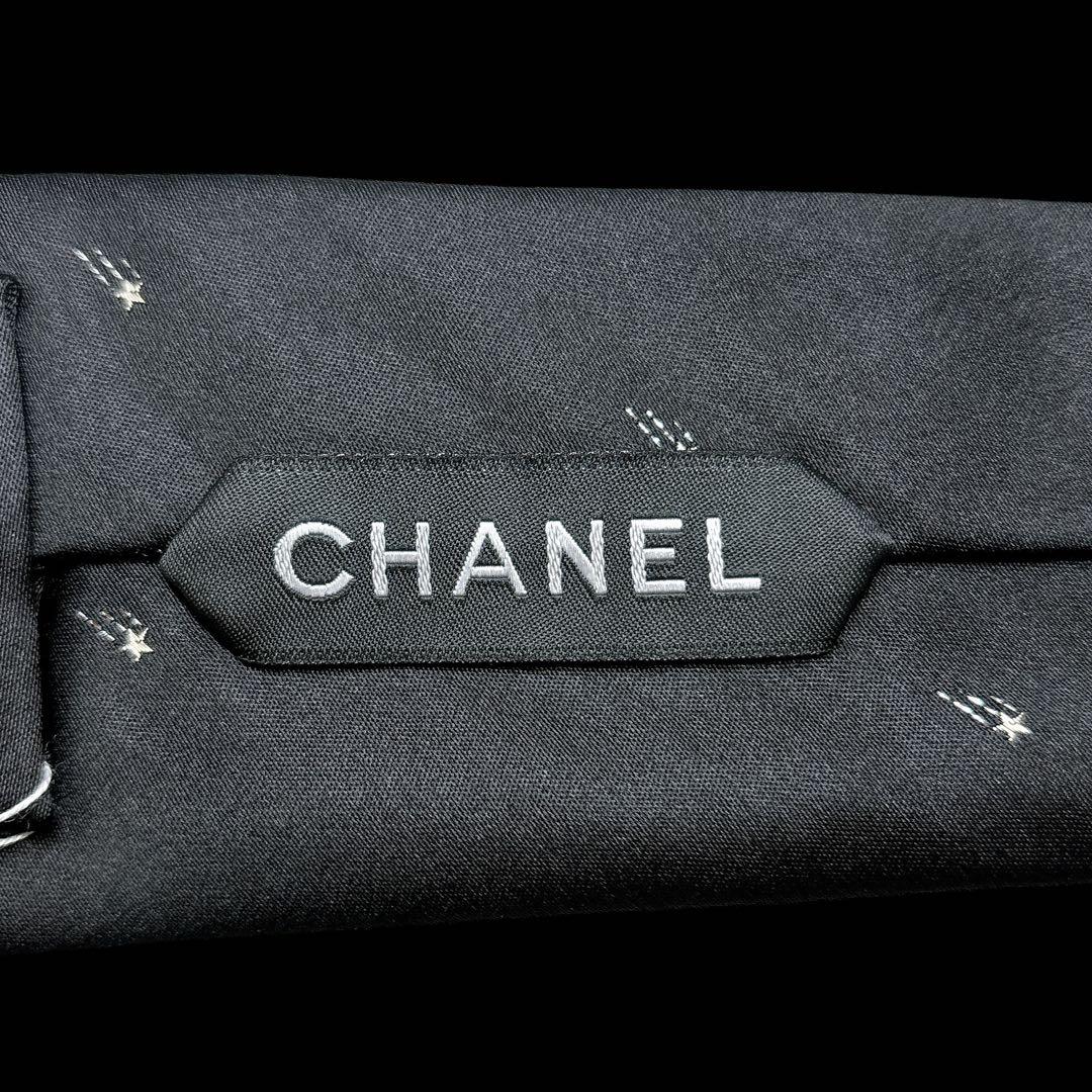 未使用 CHANEL ブラックタイ ココマーク 流れ星 ラメ入り 希少 ソリッド