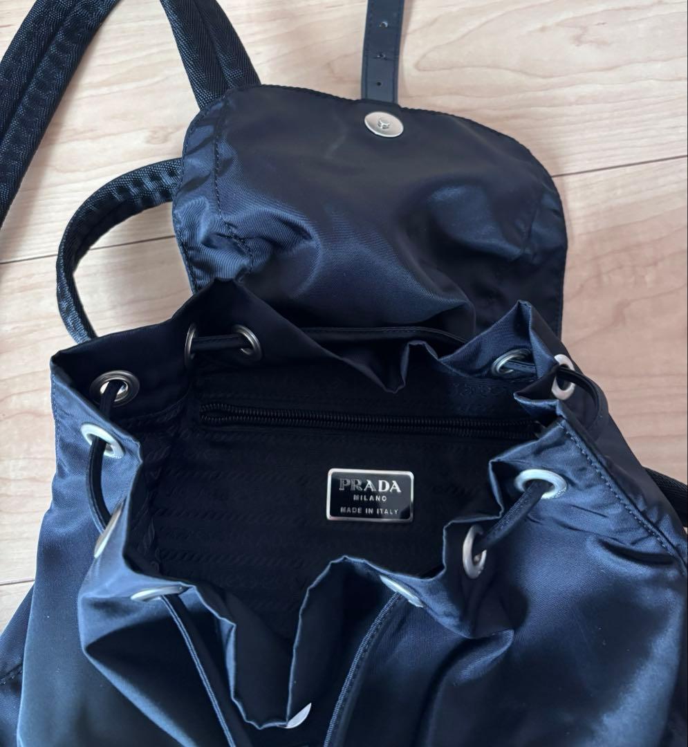 美品 PRADA プラダ ナイロン リュック バックパック ブラック