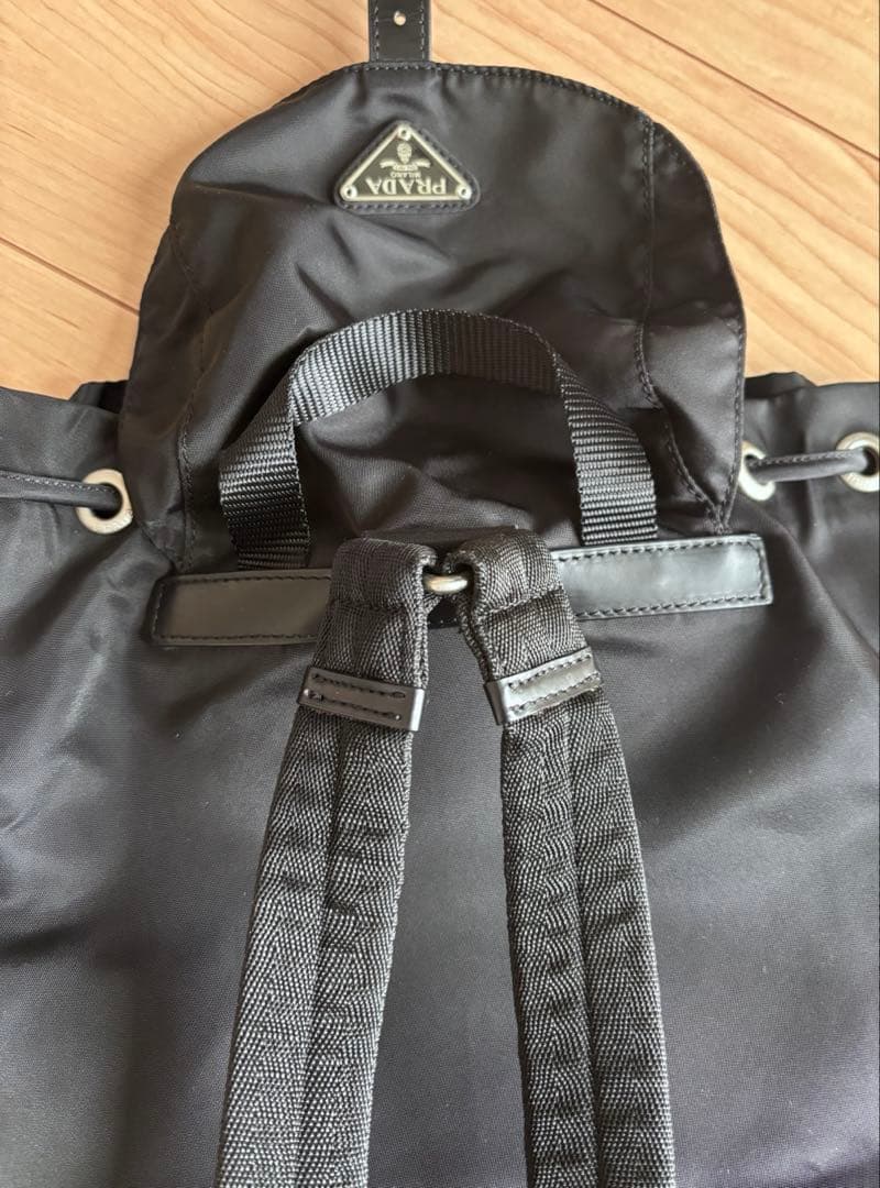 美品 PRADA プラダ ナイロン リュック バックパック ブラック