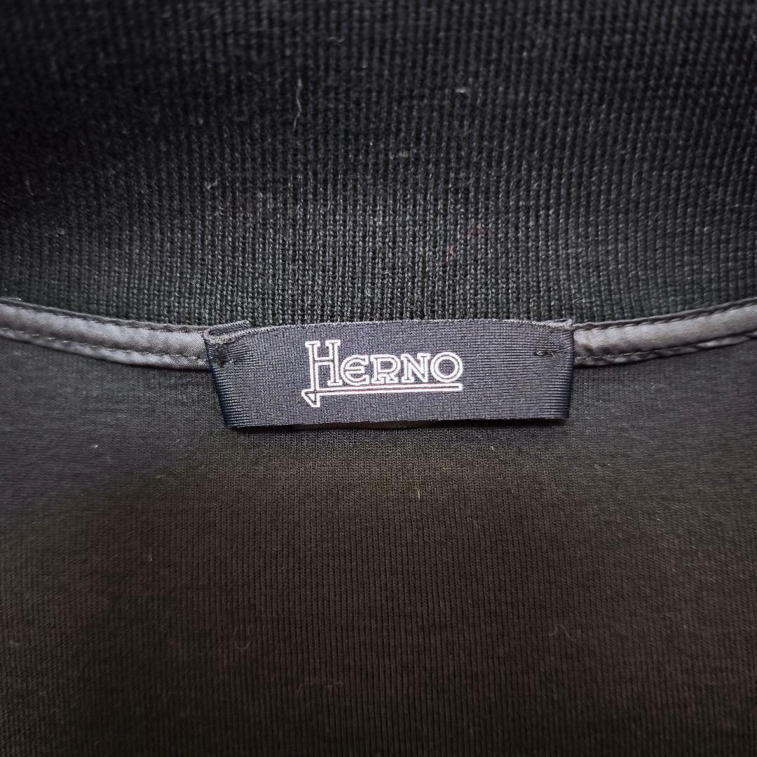 【極美品】22AW HERNO ヘルノ ブランドロゴ ボタンダウン ブルゾン44