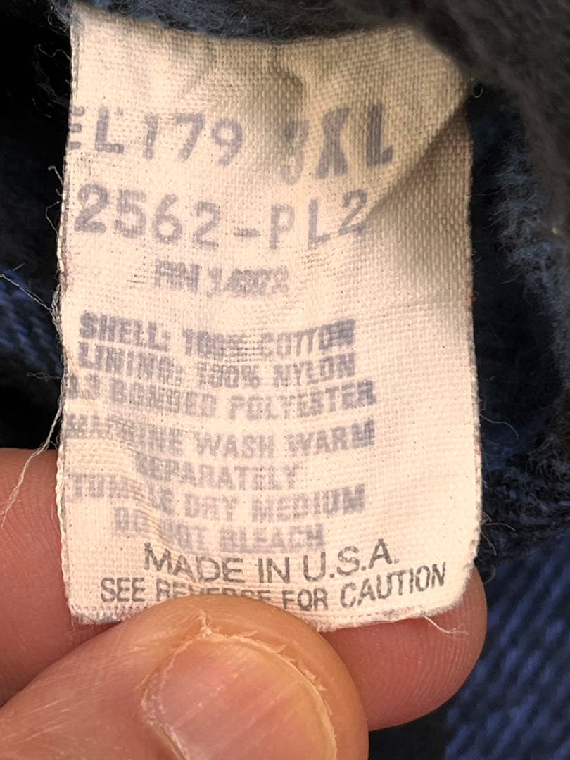 USA製！FIVE BROTHER ブロックチェック　裏キルト　ヴィンテージ