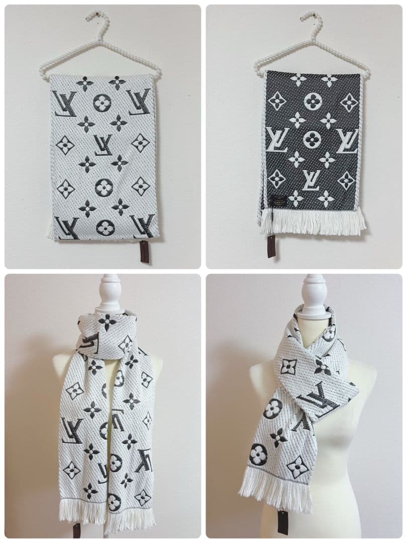 マフラーホワイトロゴ入りLVノベルティ新品