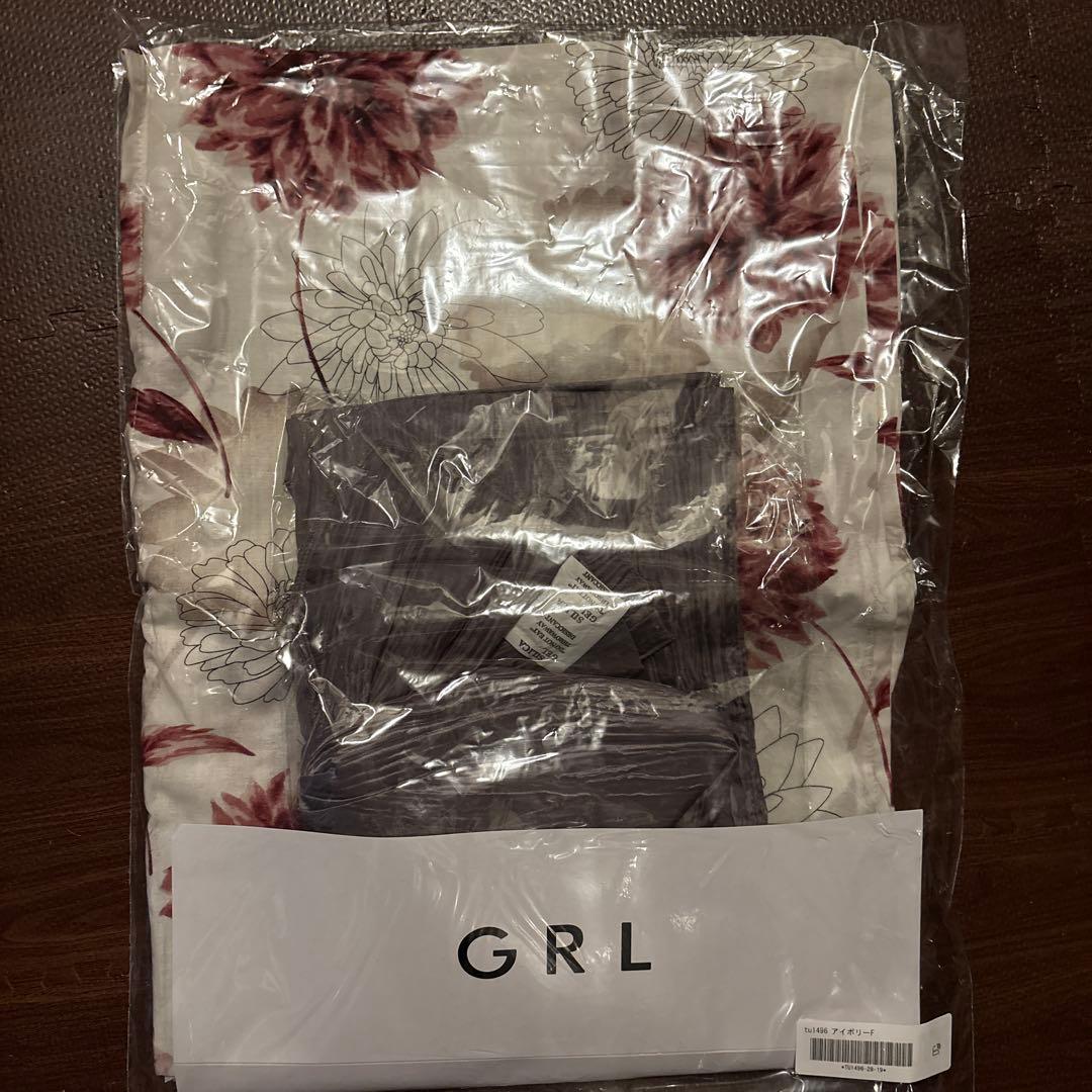 さい GRL 浴衣　tu1496 ダリア柄　新品