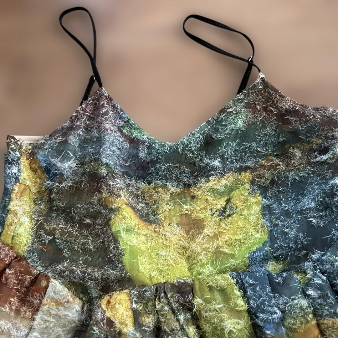 トップス AMERI MEDI RACHEL FLUFFY ART CAMISOLE