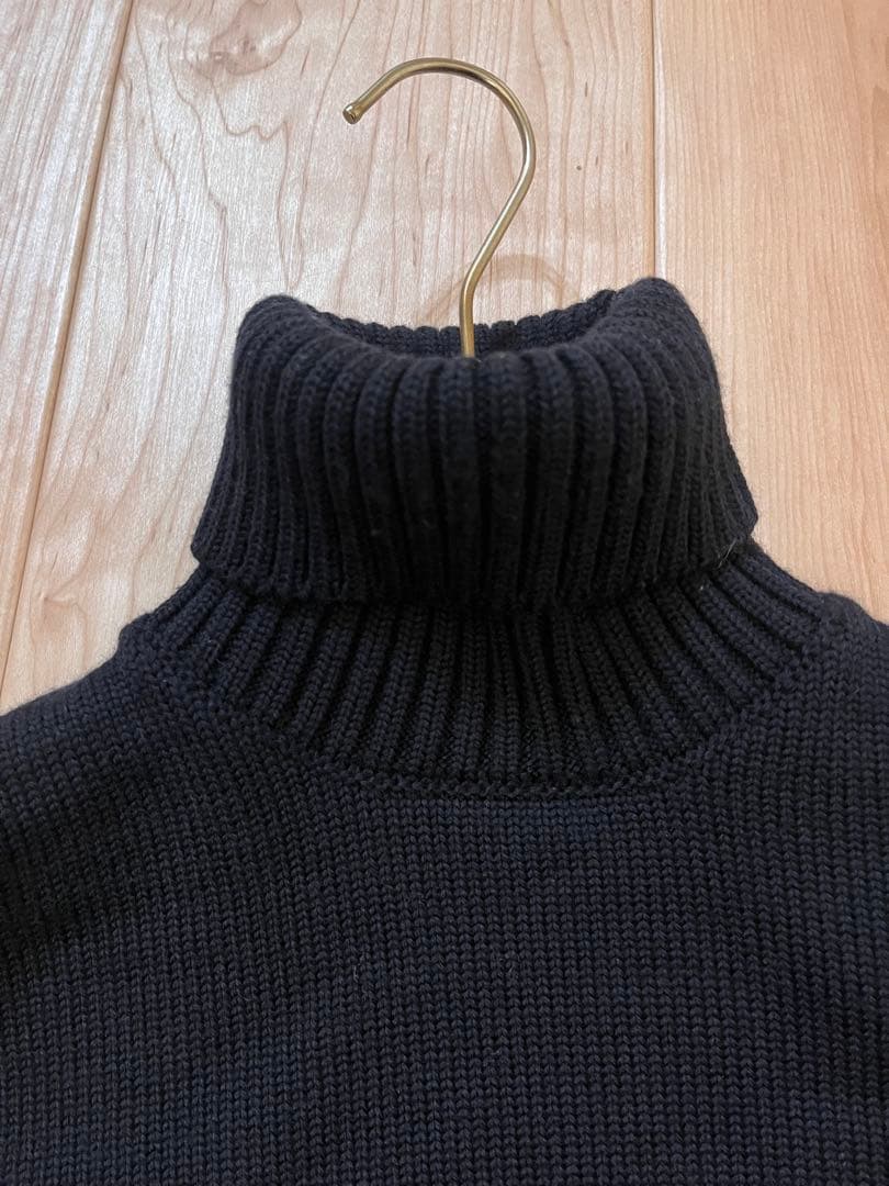 ザノーネ ZANONE ヴァージンウール100% ネイビー ニット サイズ46