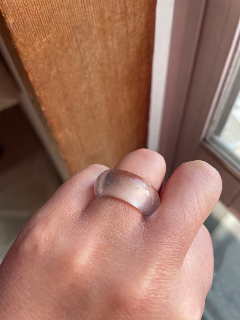 高品質 水沫石 リング 13号