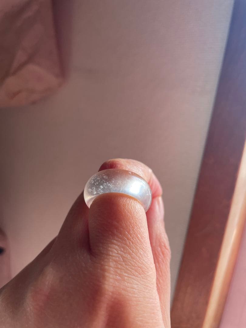 高品質 水沫石 リング 13号