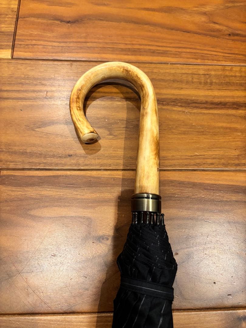 ※最終値下です。前原光縈商店　メンズ　ストライプ　長傘　ブラック