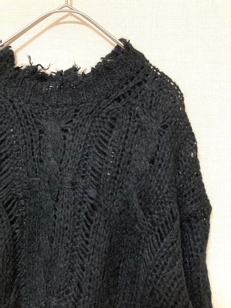 アクネ　モヘア　ウール　ローゲージ　ニット　セーター　レディース　ダメージ