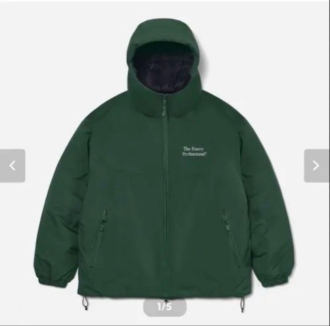 ジャケット・アウター ENNOY Padded Nylon Hoodie (Green)