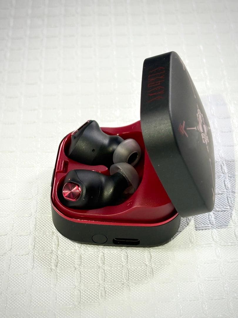 AVIOT × MILGRAMワイヤレスイヤホンケース 黒 赤