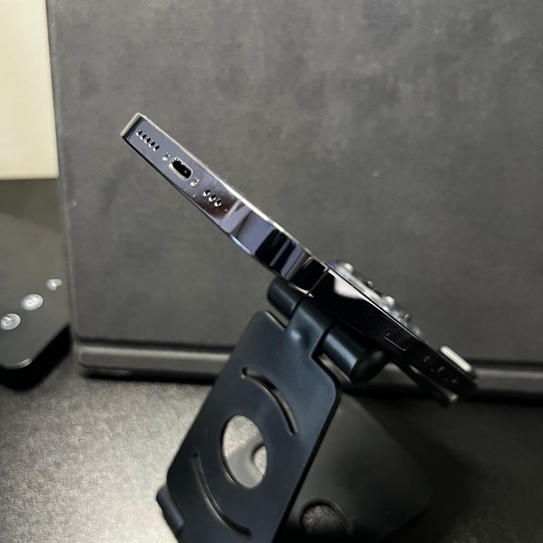 iPhone 14 Pro 256GB ディープパープル 背面割れ 動作良好