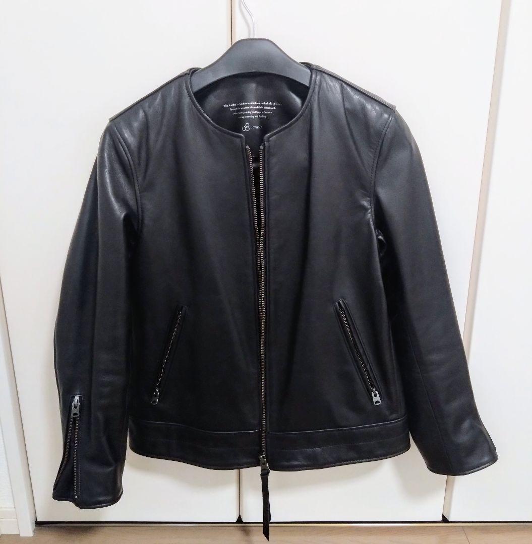 美品 Johnbull ノーカラー レザージャケット　Ｓ