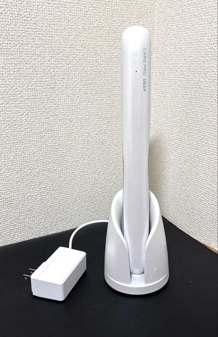 美品　箱付　CARE PRO ヘアアイロン ホワイト　超音波　ダメージケア