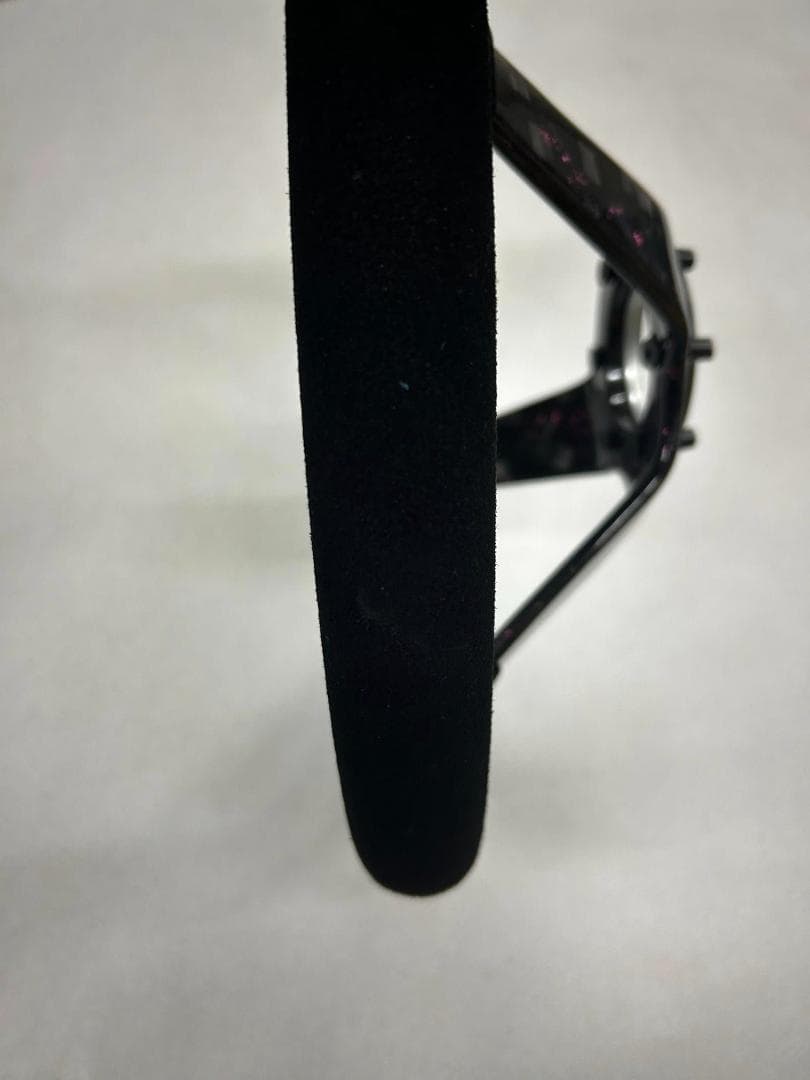 カーボンステアリング 350mm フォージドカーボン×ピンク USDM JDM