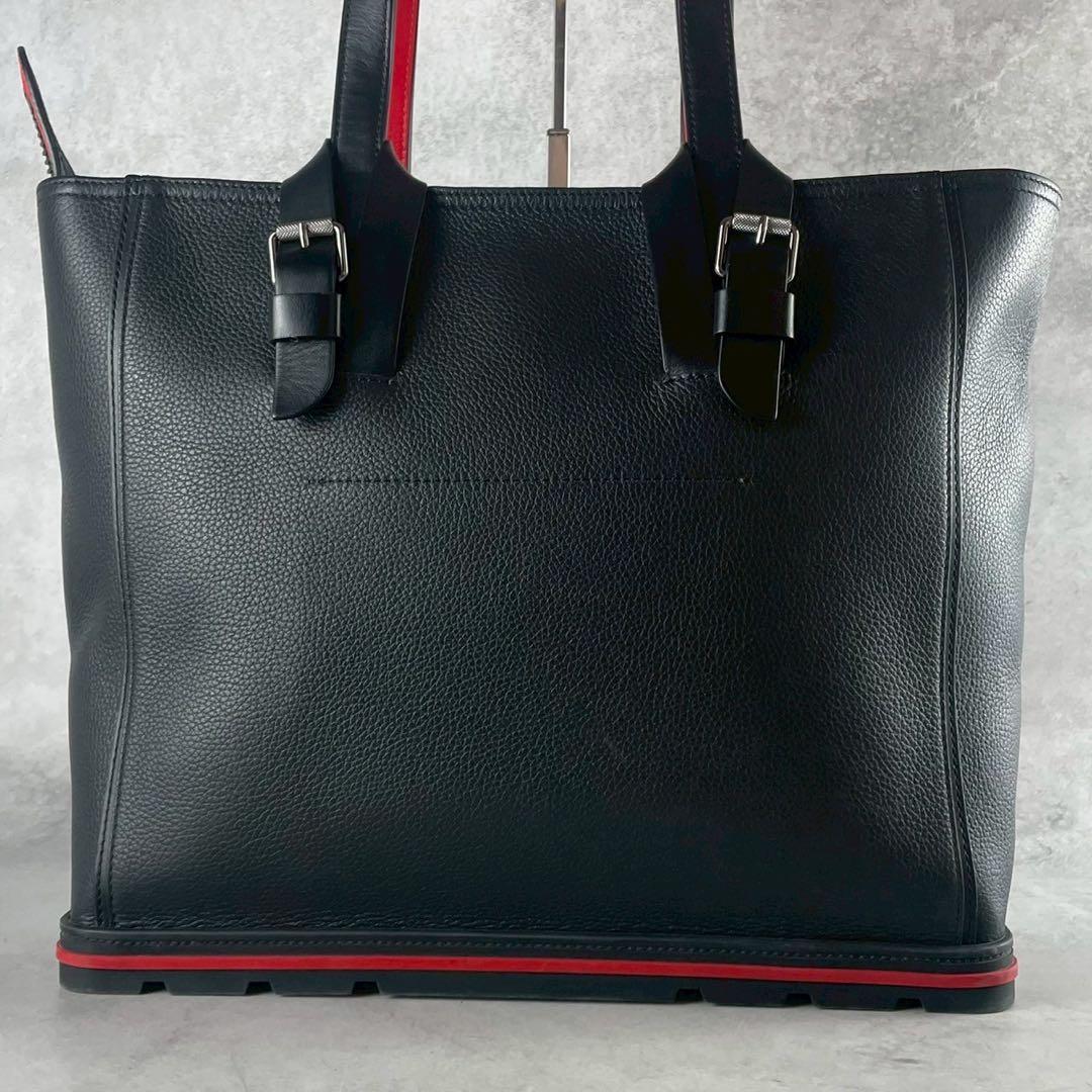 【極美品】クリスチャンルブタン レザー トートバッグ カバイカー ブラック