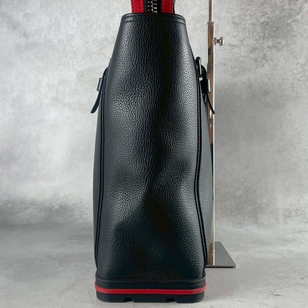 【極美品】クリスチャンルブタン レザー トートバッグ カバイカー ブラック