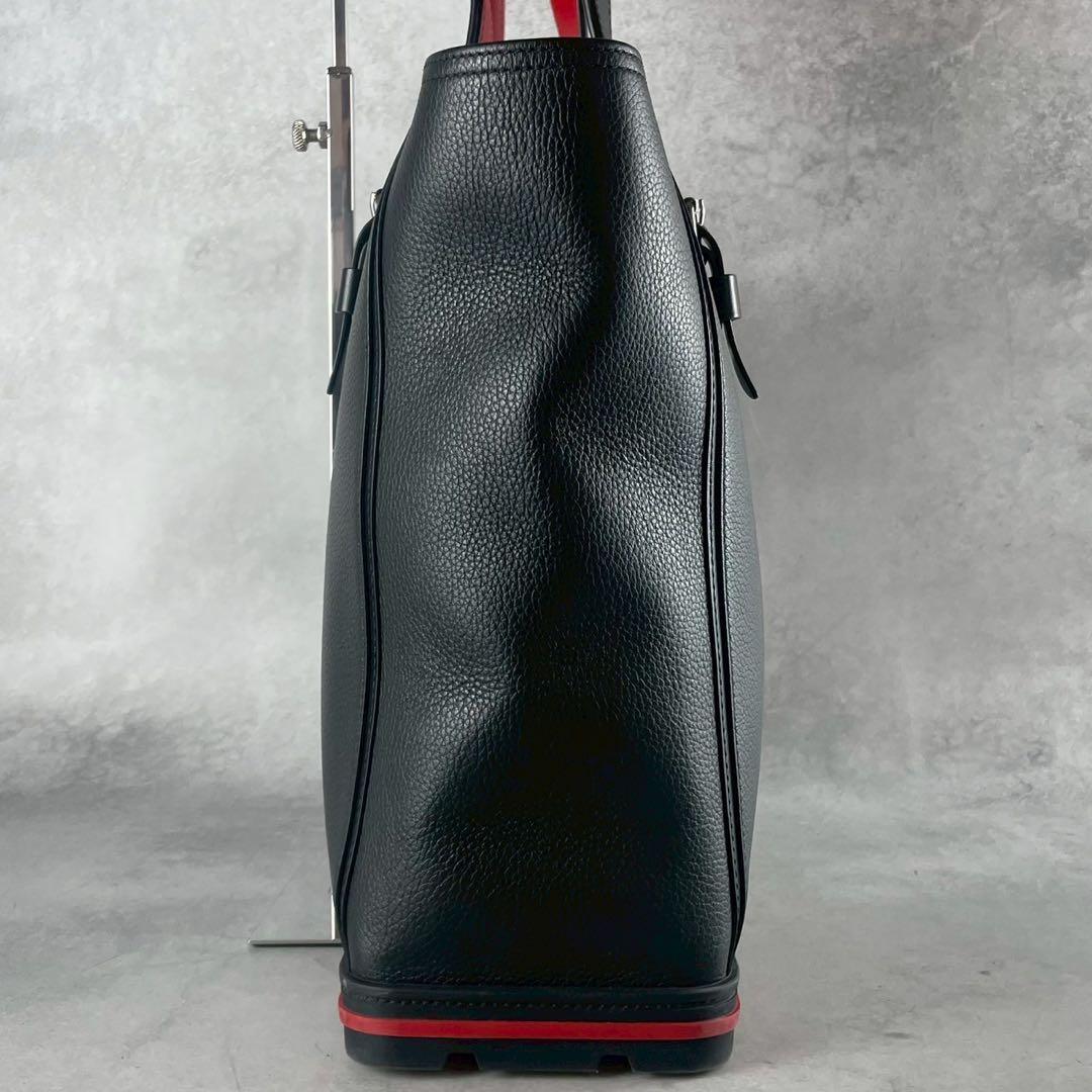 【極美品】クリスチャンルブタン レザー トートバッグ カバイカー ブラック