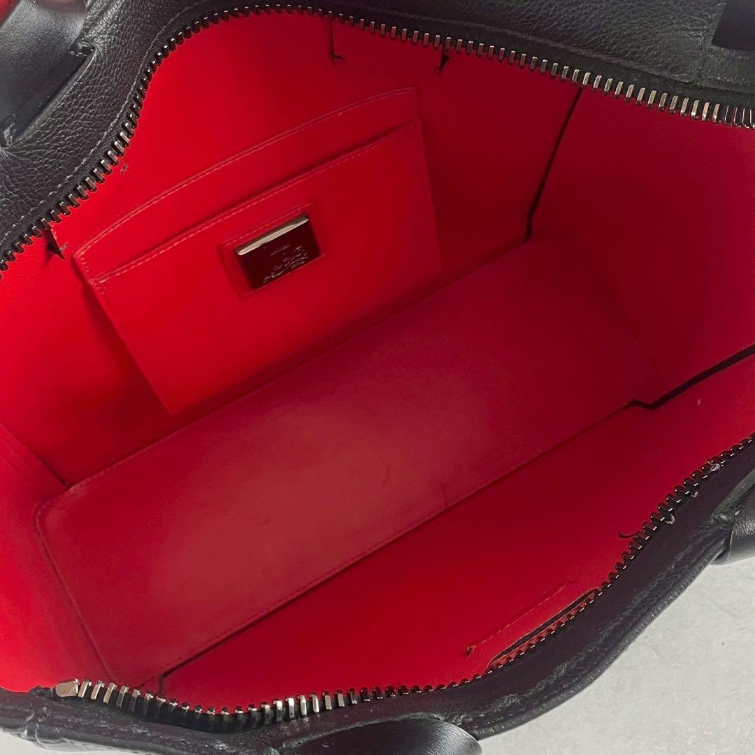 【極美品】クリスチャンルブタン レザー トートバッグ カバイカー ブラック