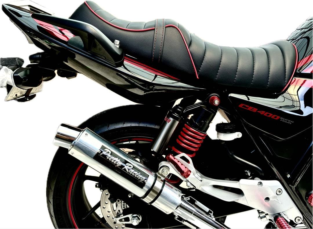 赤パイピング タックロール シート ホンダ CB400SF NC39 NC42