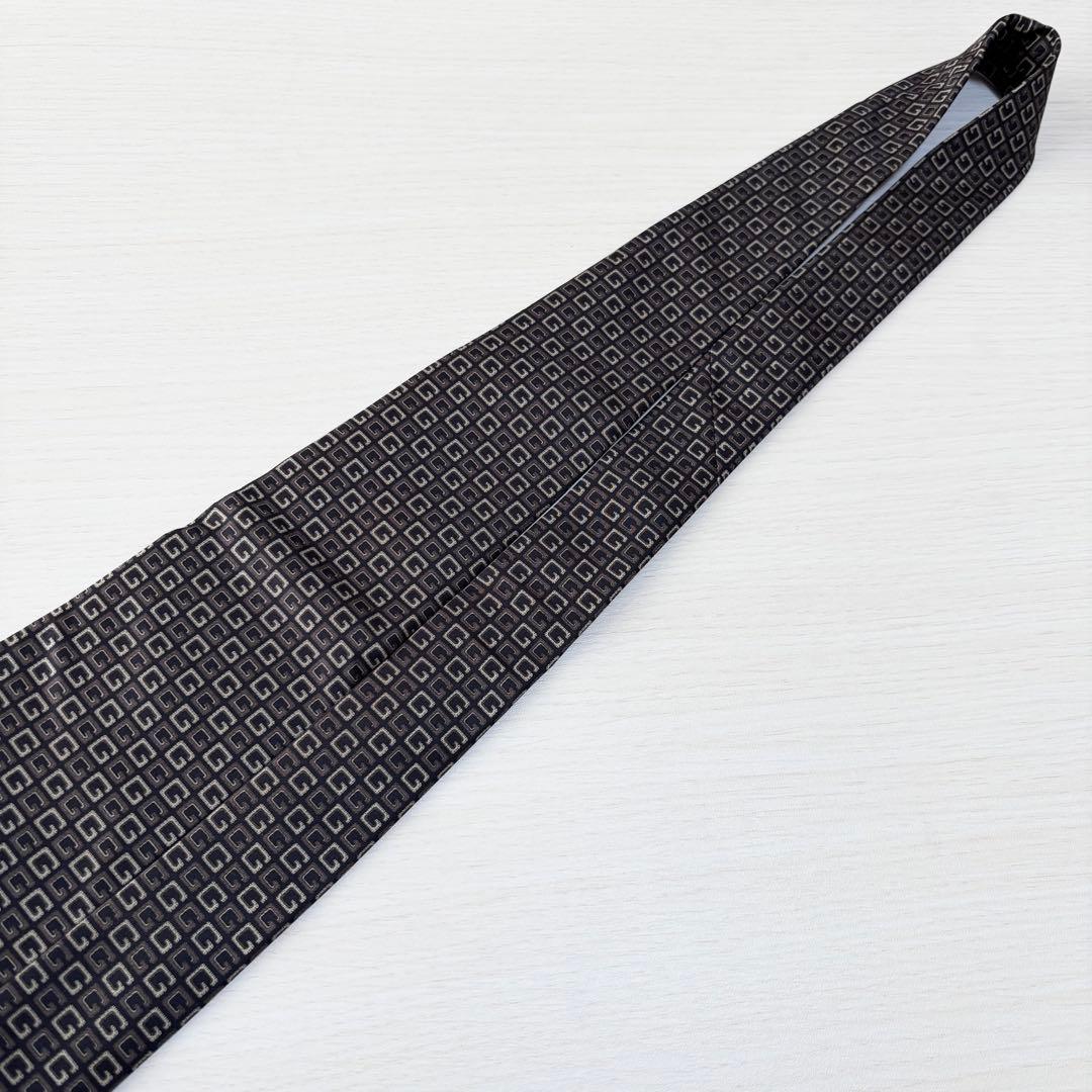 GUCCI グッチ 新品未使用 タグ付き シルクネクタイ GGロゴ ブラック