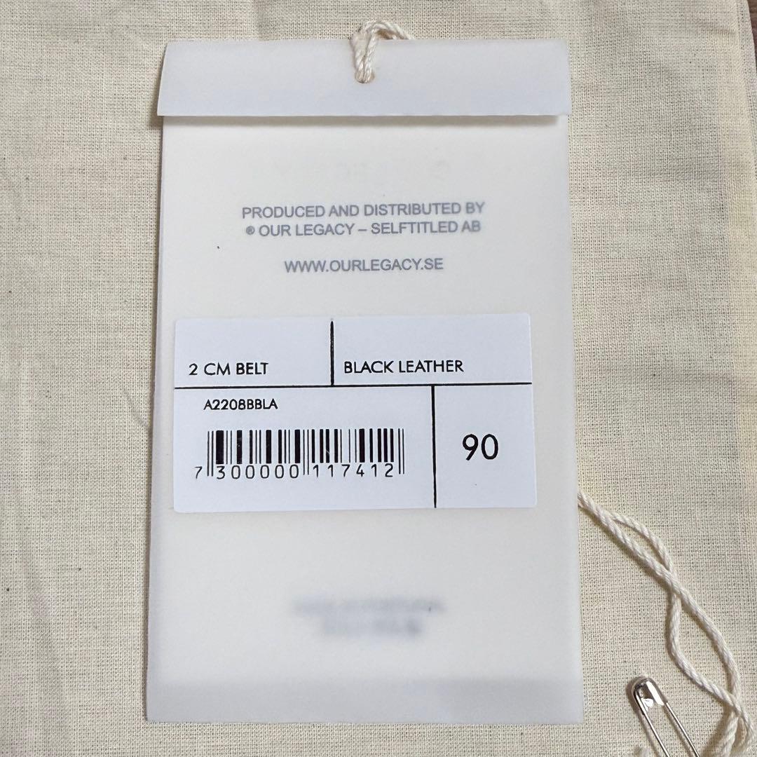 美品 OUR LEGACY 2cmベルト サイズ90 BLACK