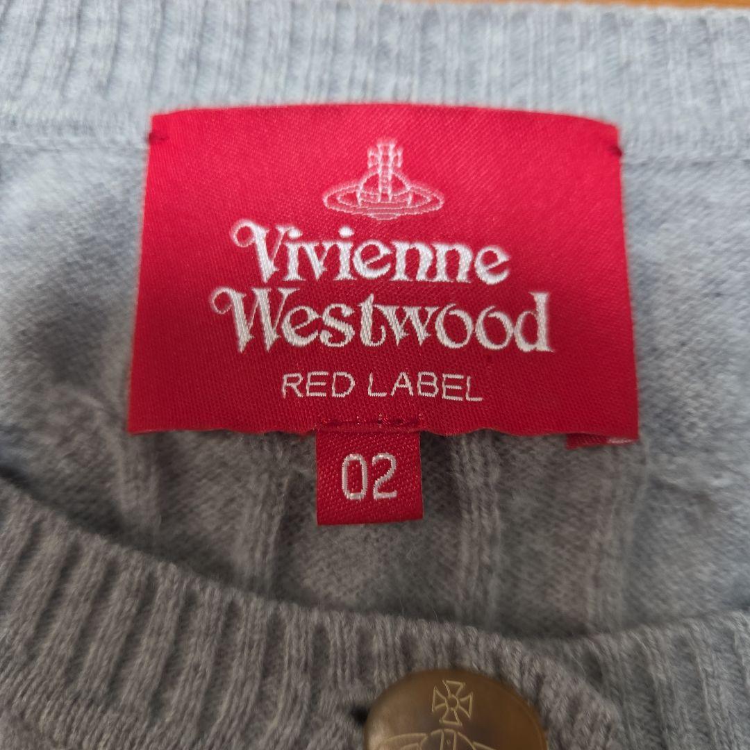 グレー ケーブル編み ニットカーディガン