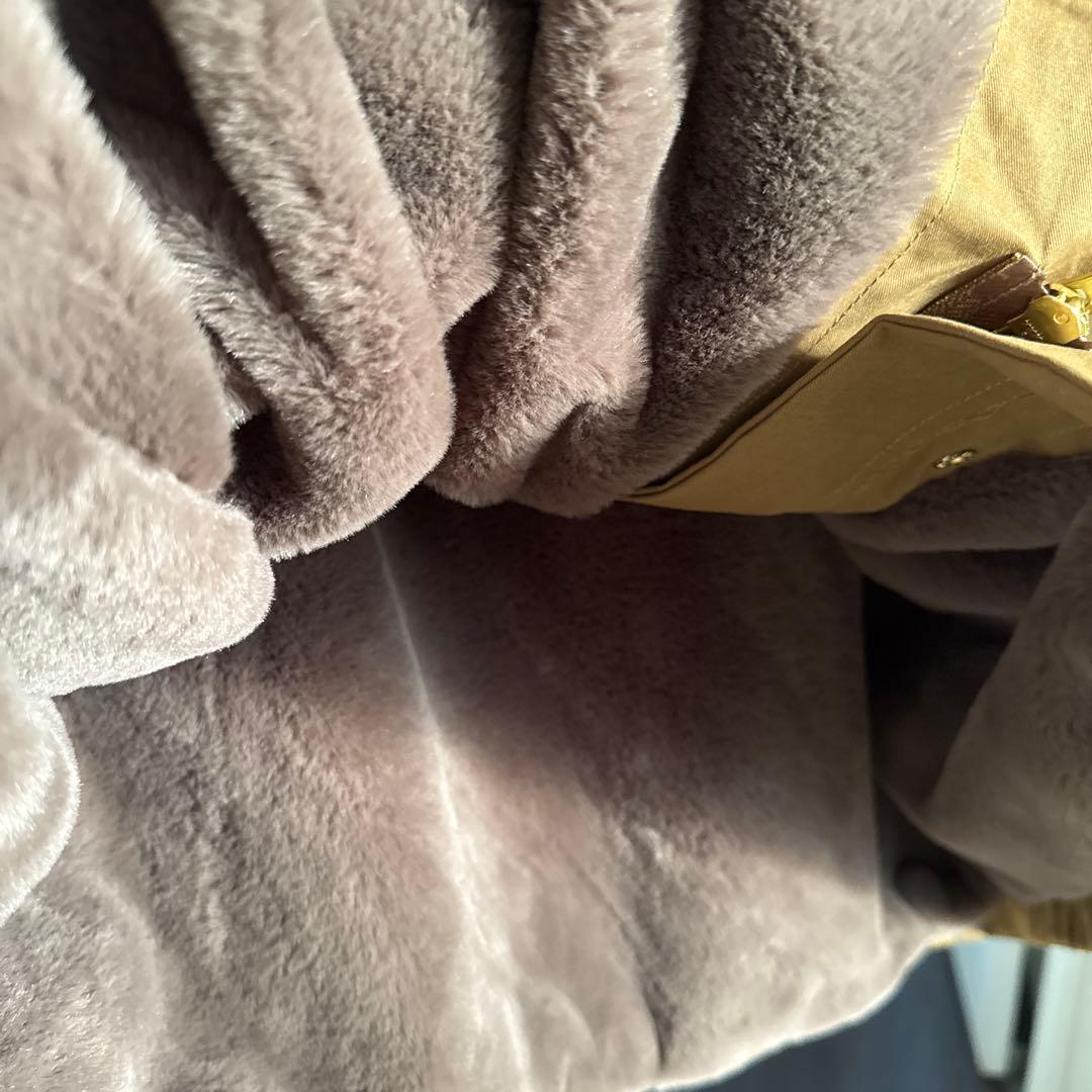 トロア　trois ファー付き　キャメル　モッズコート