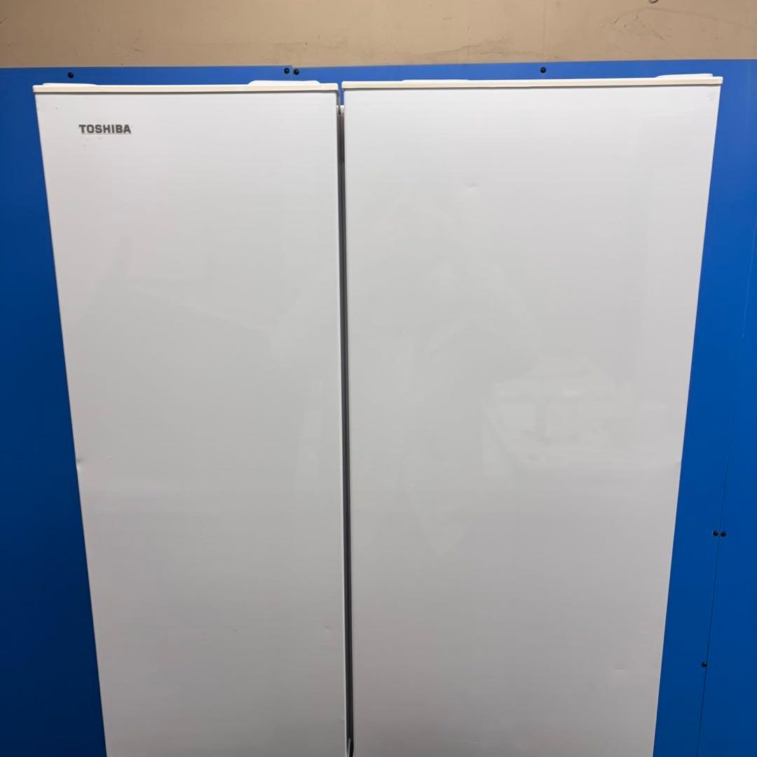 576 東芝 大型冷蔵庫 500L強 小型 家庭用 観音開き 自動製氷 ワイド