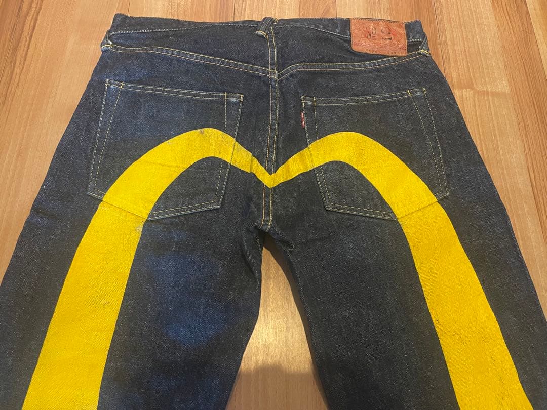 サイズ34 黄大大黒 2000 虎耳 濃紺 美品 エヴィス エビス