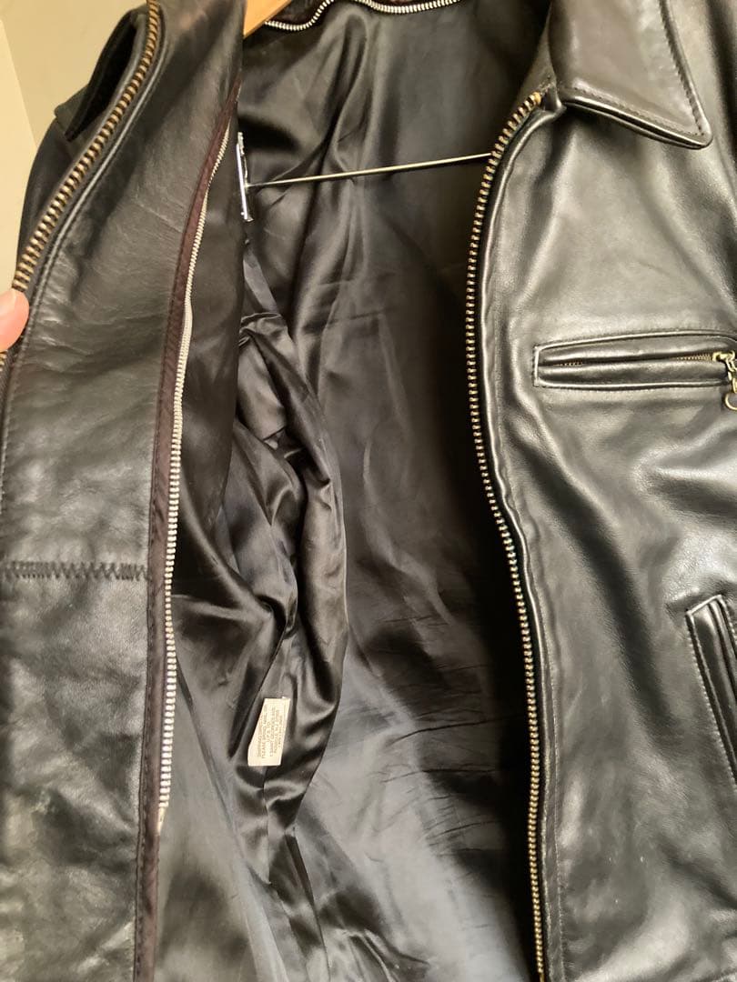 Schott ショット レザートラッカージャケット 本革 ブラック32