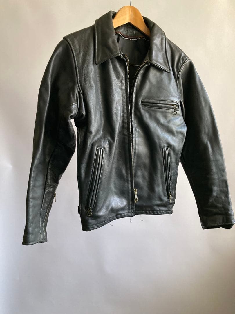 Schott ショット レザートラッカージャケット 本革 ブラック32