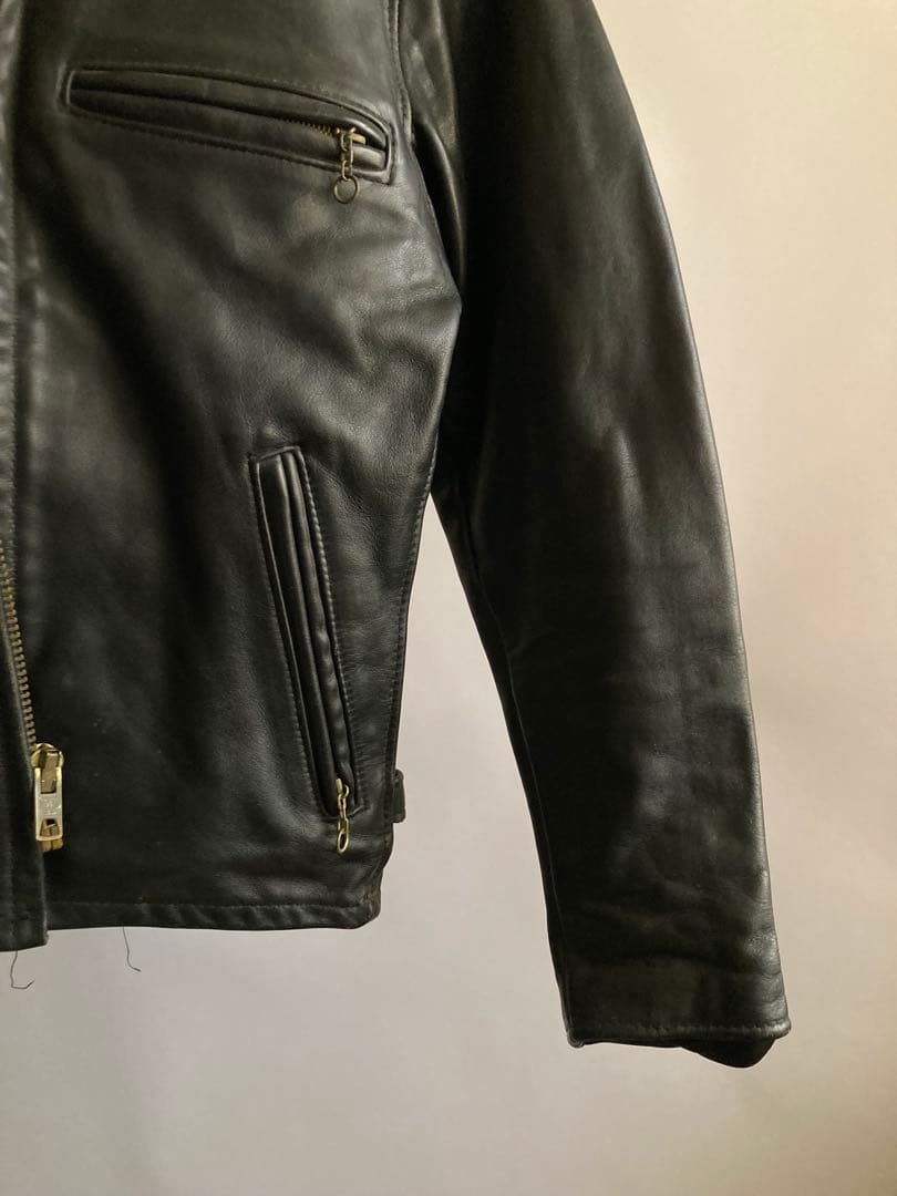 Schott ショット レザートラッカージャケット 本革 ブラック32