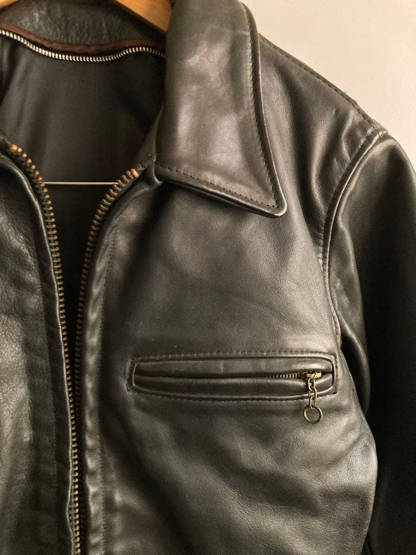 Schott ショット レザートラッカージャケット 本革 ブラック32