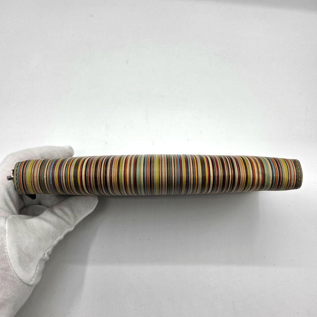 Paul Smith 長財布 マルチストライプ ラウンドファスナー 多収納