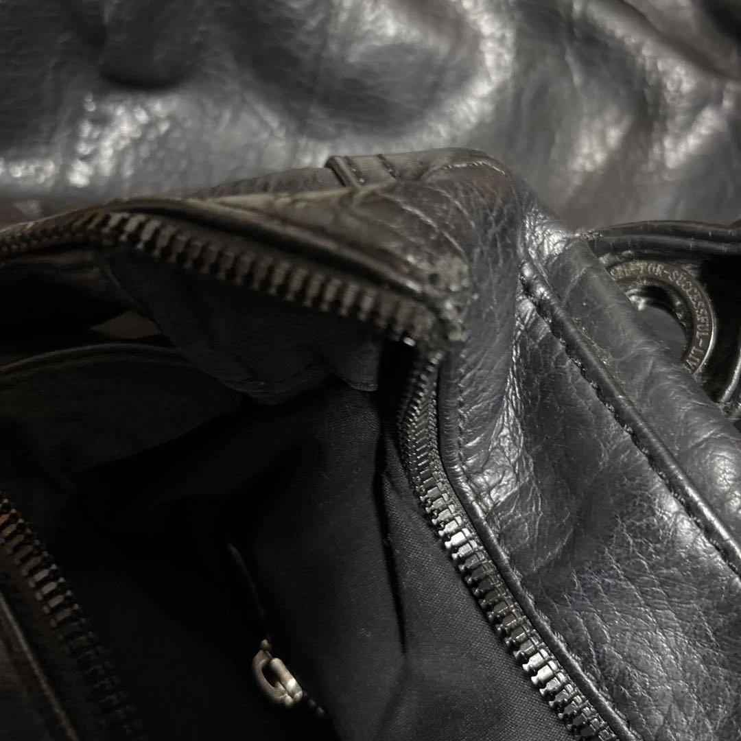 DIESEL レザーバッグ ブラック Y2K ユニセックス　ヴィンテージ