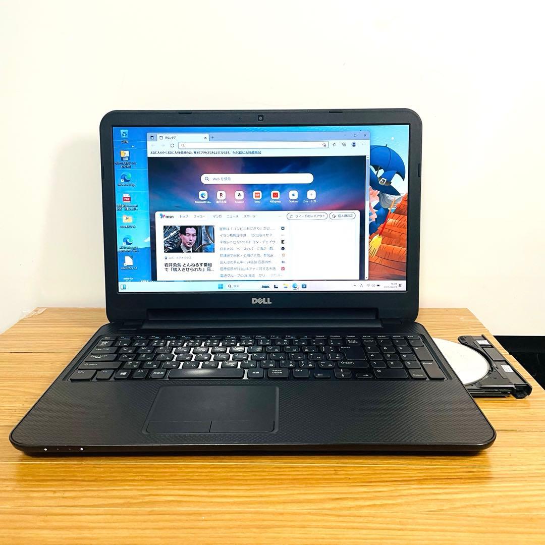 すぐ使えるDELL SSDノートパソコンWindows11オフィスDVDカメラ