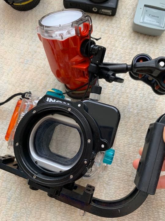 パワーショットs95 水中ケース　ライト　セット