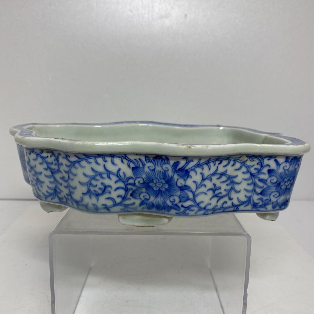 中国清時代　新渡水盤　幅20.5cm 東K 7-1130☆2F タサオ