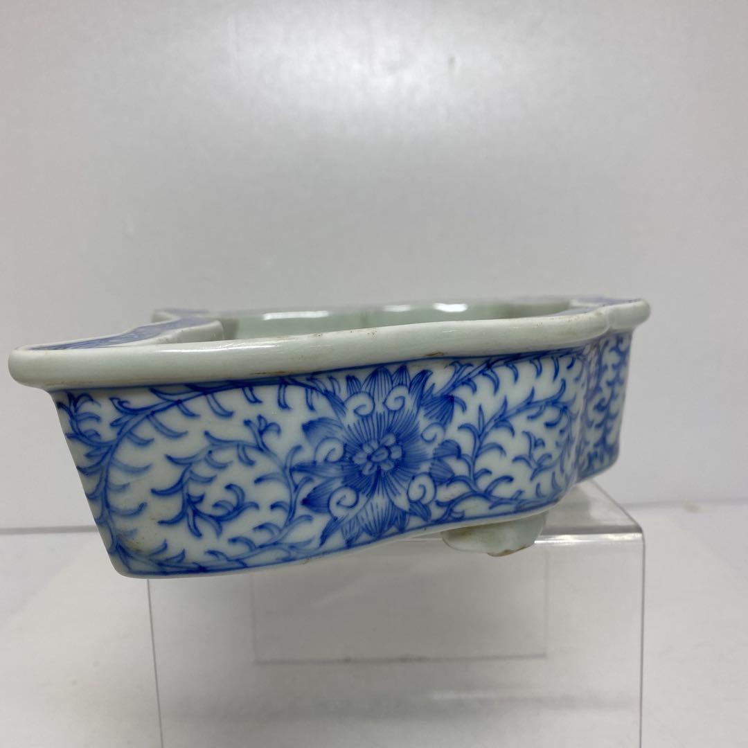 中国清時代　新渡水盤　幅20.5cm 東K 7-1130☆2F タサオ