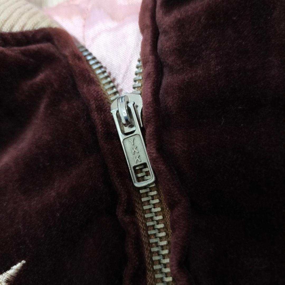 80S 90S　別珍×キルティングサテン　スカジャン　リバーシブル　虎鷲刺繍