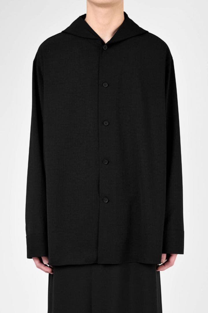トップス LAD MUSICIAN 24SS HOODED BIG SHIRT 42