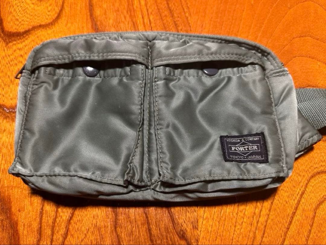 美品 PORTER タンカー ウエスト バック セージグリーン 旧モデル