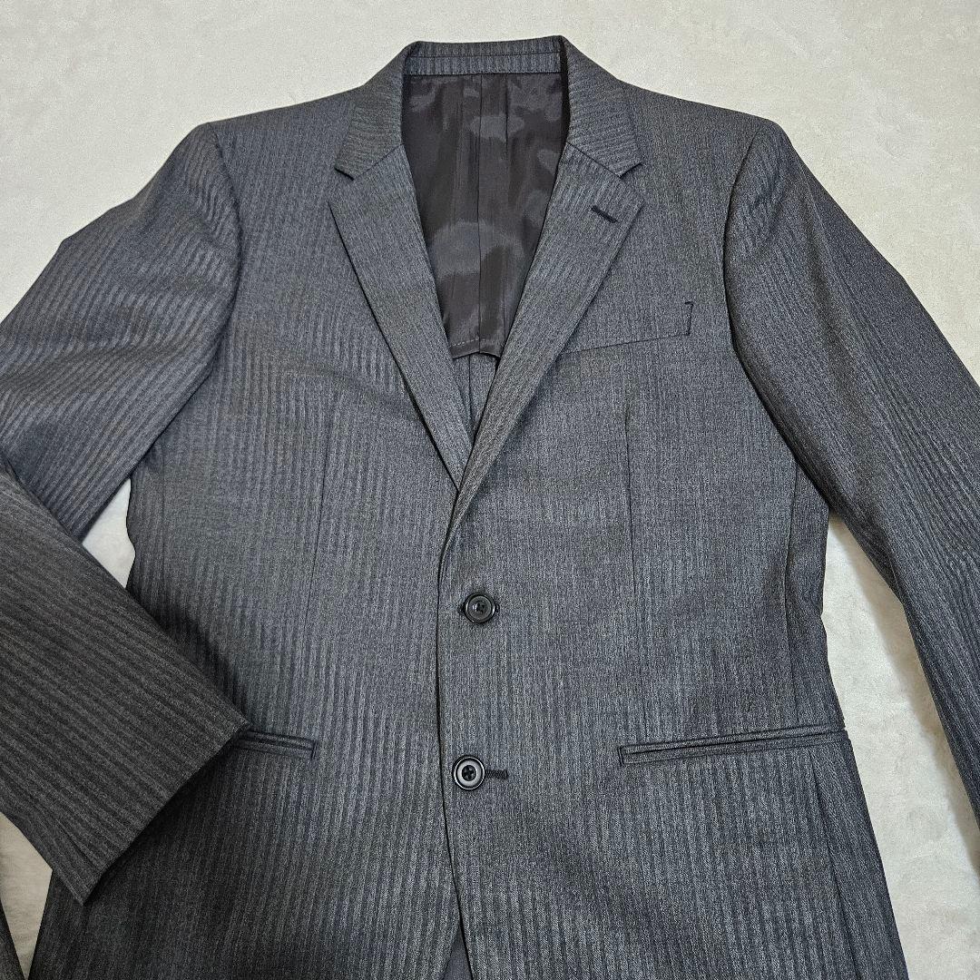 ✨極美品 タケオキクチ スーツ セットアップ グレー ストライプ ウール 3