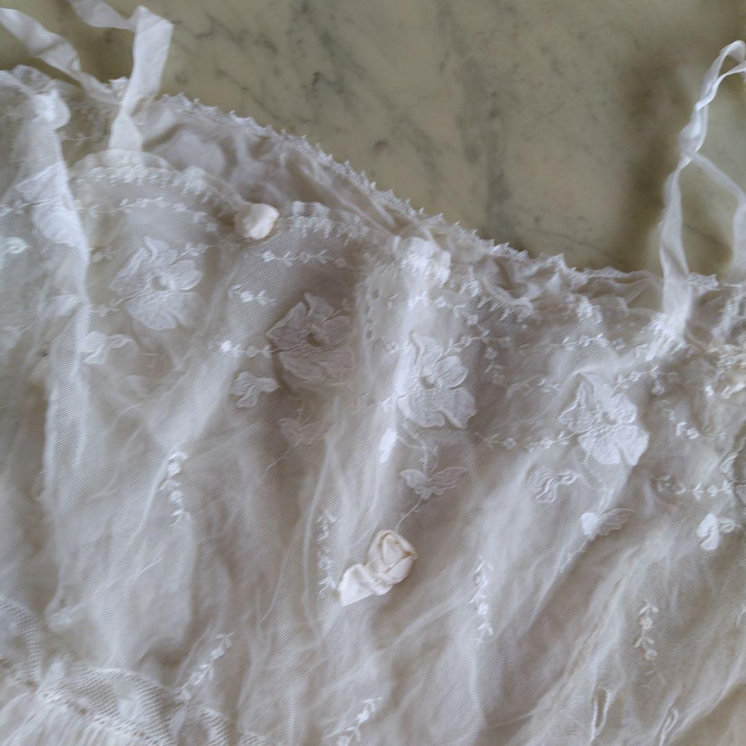 フランスアンティーク　チュールドレス
