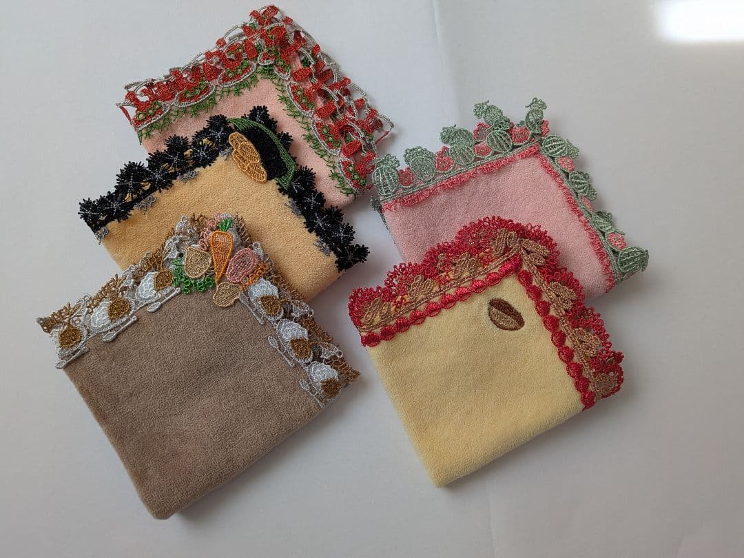 【ゆき】 近沢レース タオルハンカチ 23枚まとめ売り