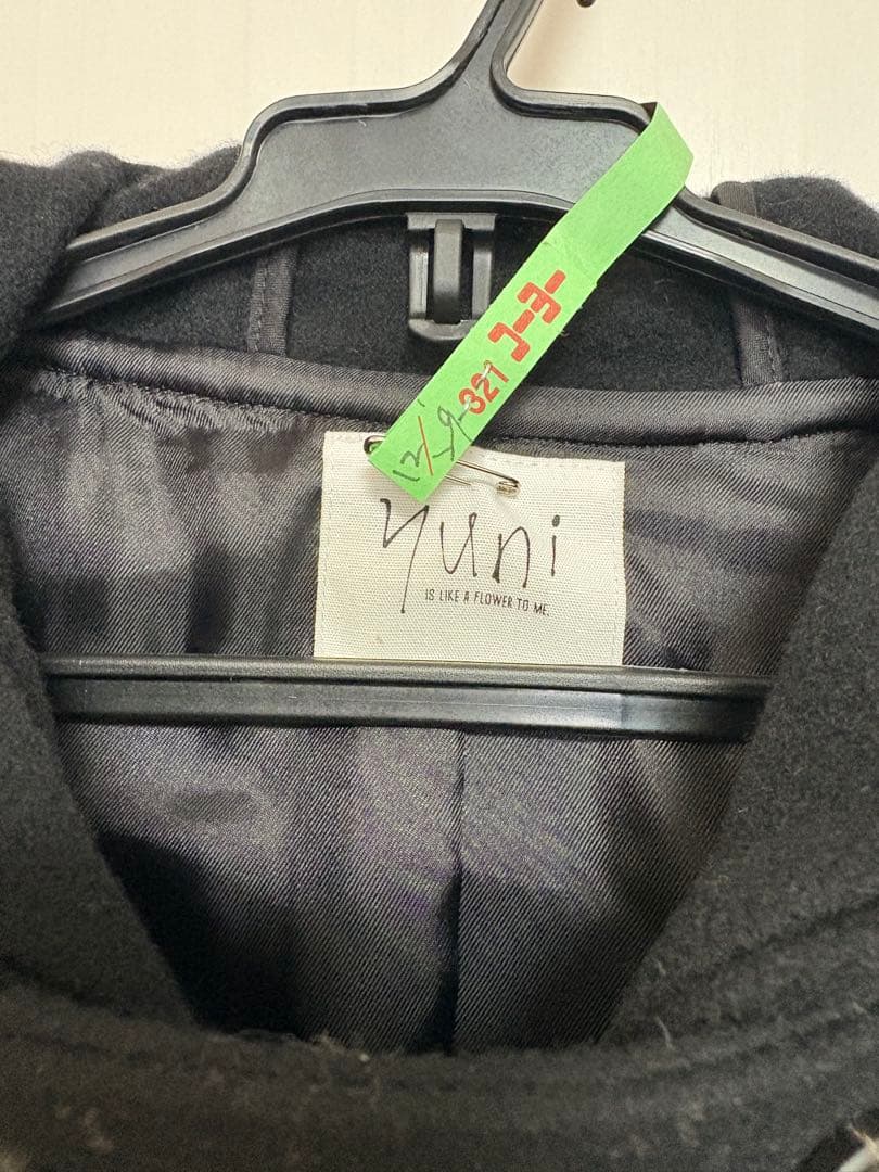 ⚠️ぴよ⚠️yuni スーパー100ロングダッフルコート 黒